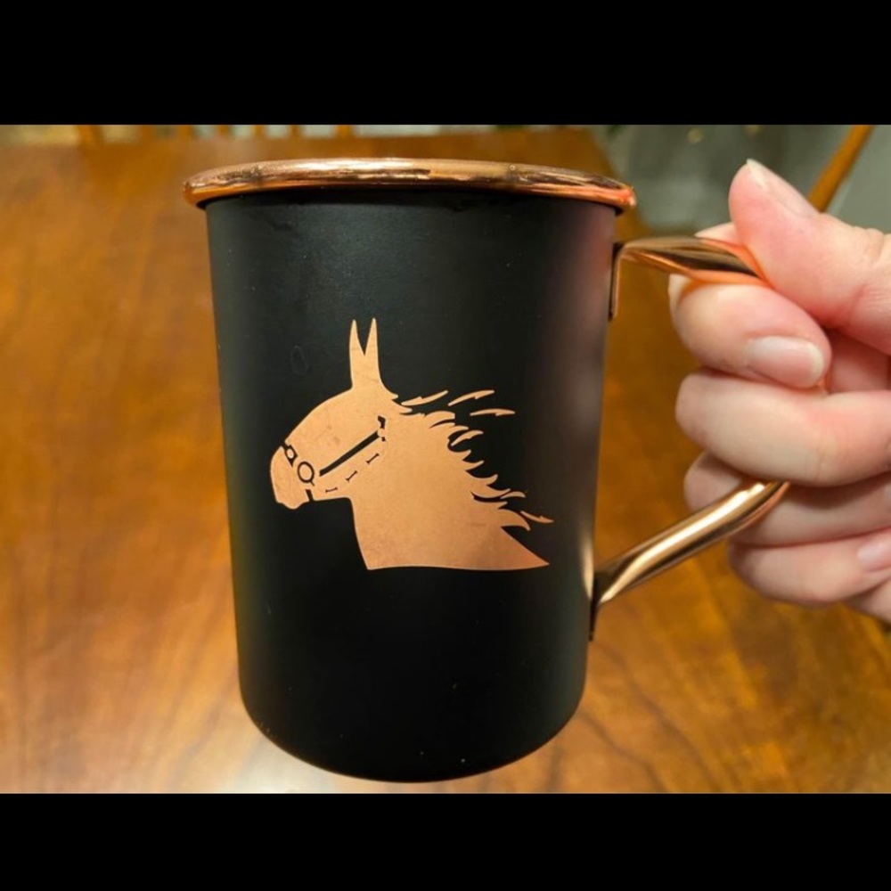 Black and Copper Horse Coffee Mug - Picture 9 of 9